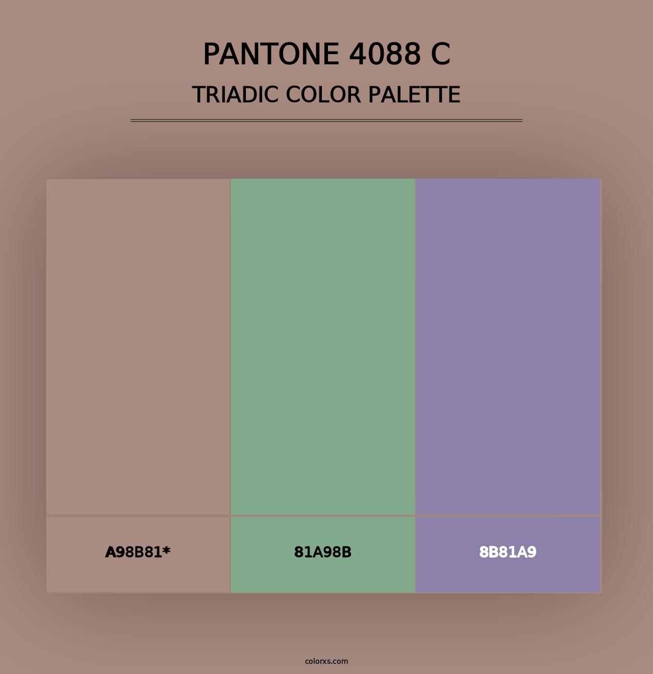 PANTONE 4088 C - Triadic Color Palette