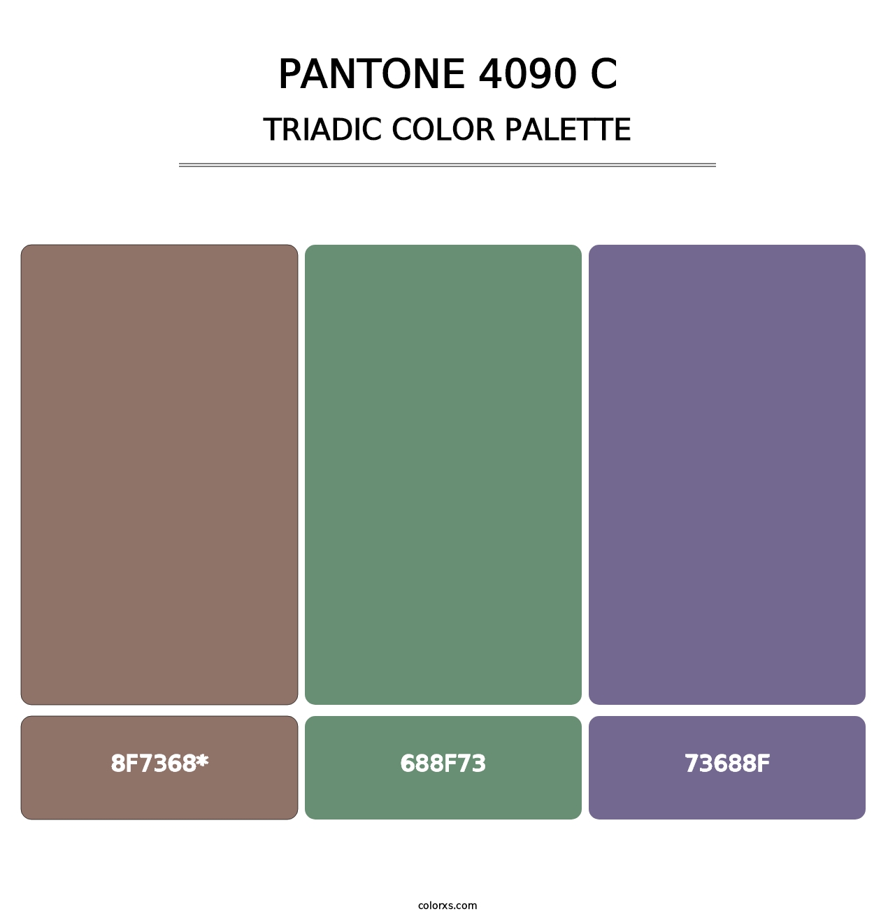 PANTONE 4090 C - Triadic Color Palette