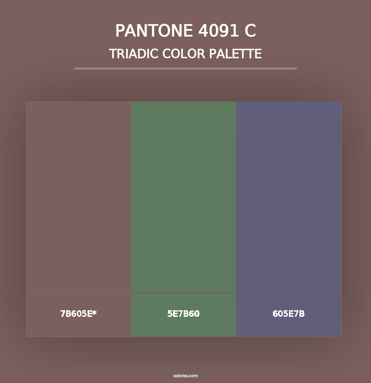 PANTONE 4091 C - Triadic Color Palette