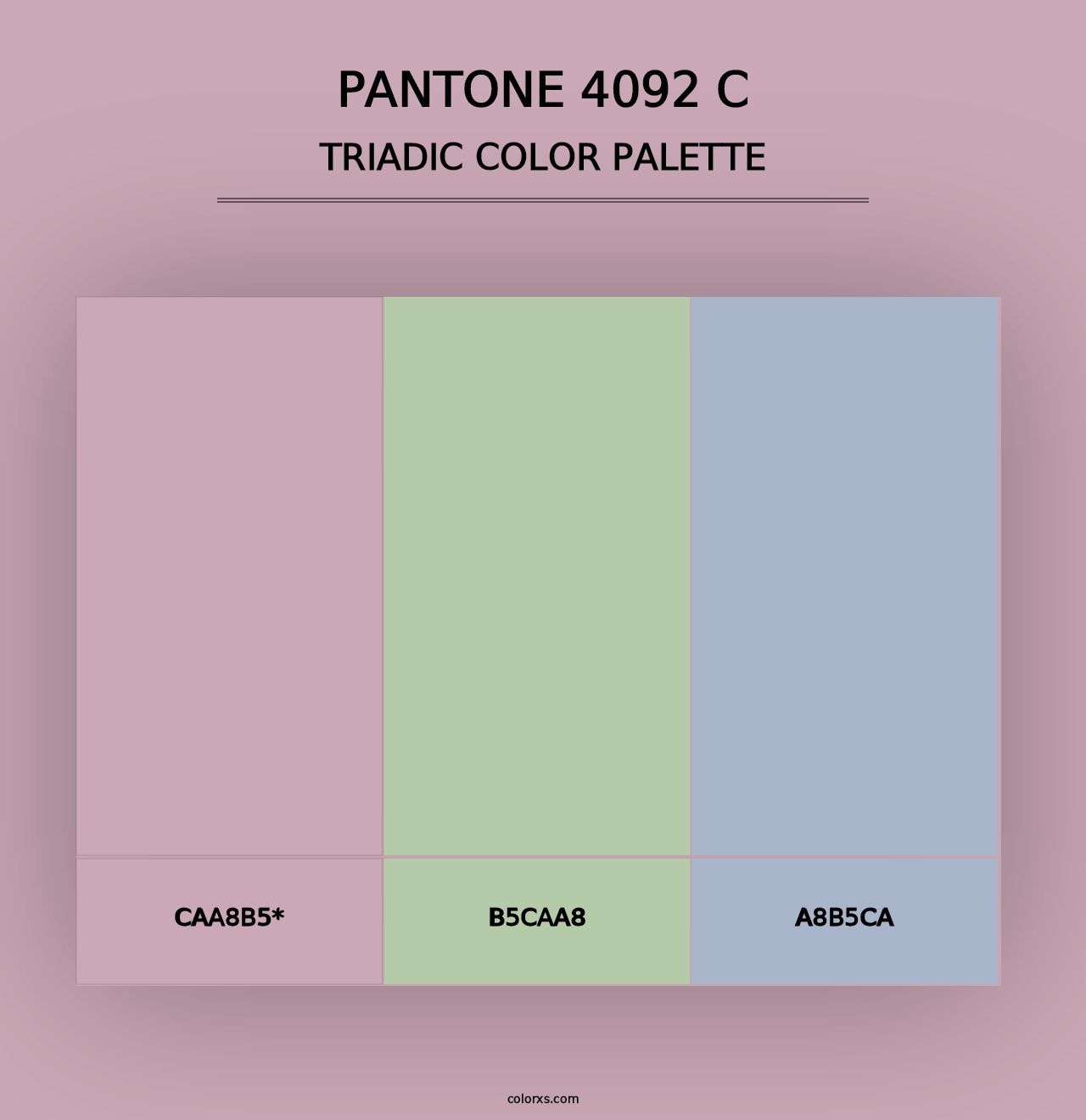 PANTONE 4092 C - Triadic Color Palette