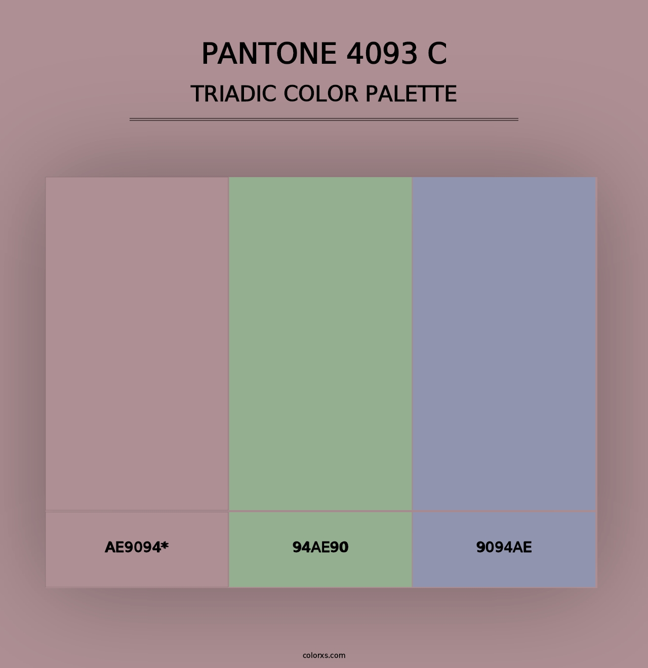 PANTONE 4093 C - Triadic Color Palette