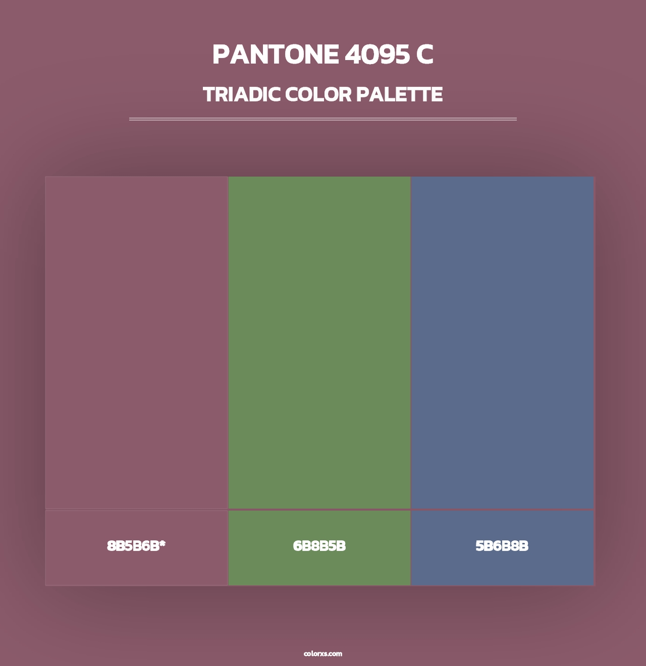 PANTONE 4095 C - Triadic Color Palette