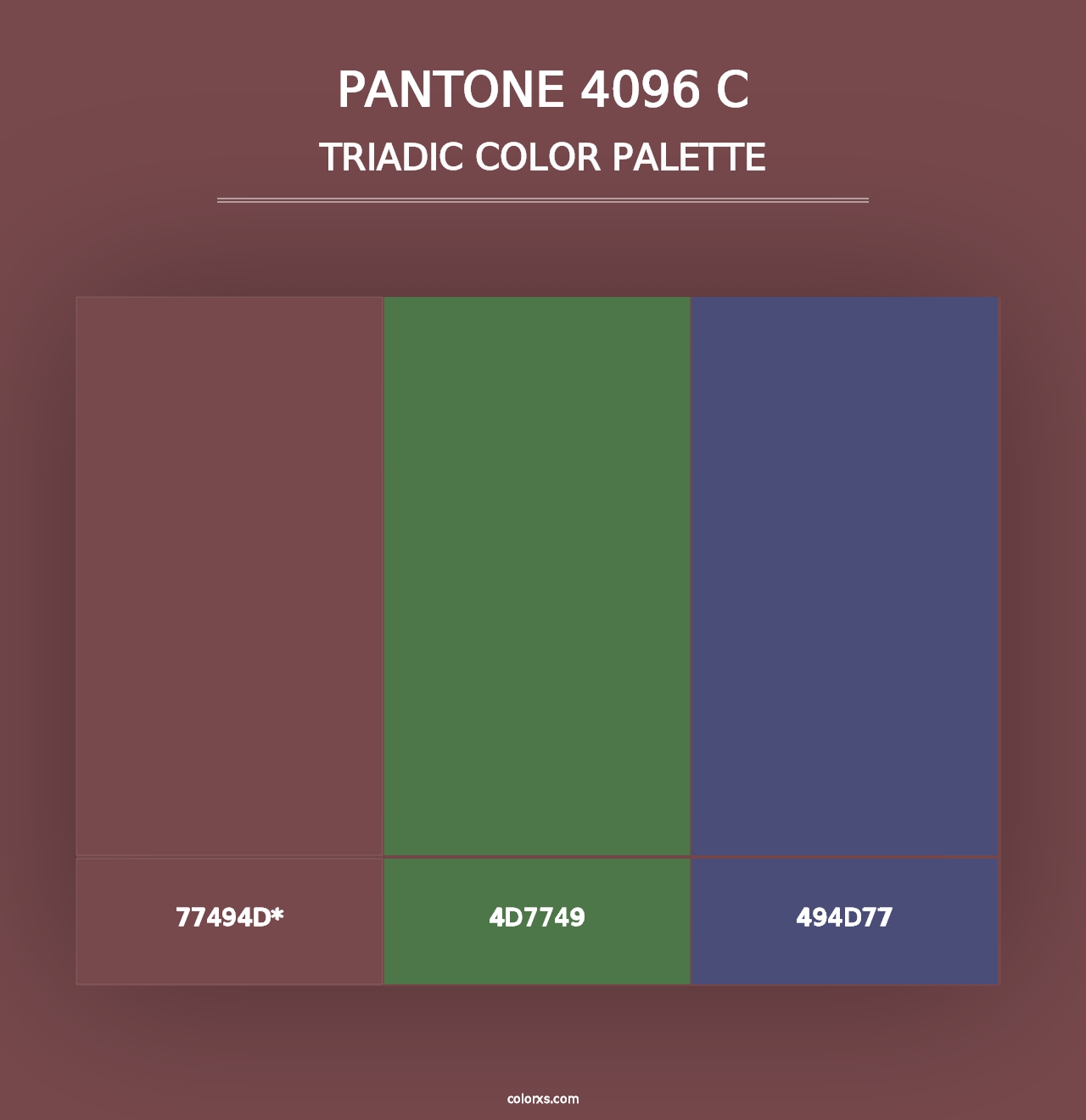 PANTONE 4096 C - Triadic Color Palette