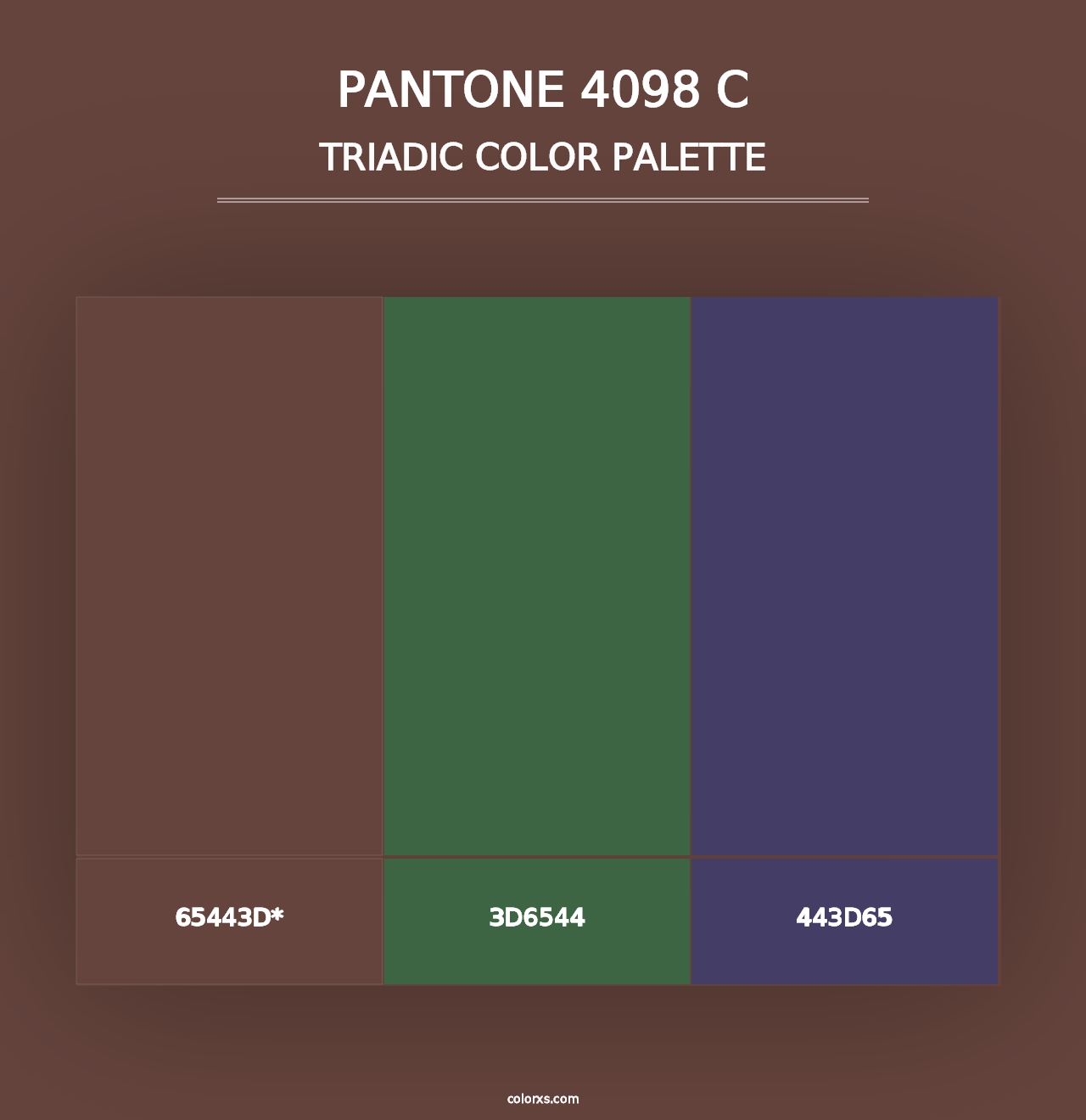 PANTONE 4098 C - Triadic Color Palette