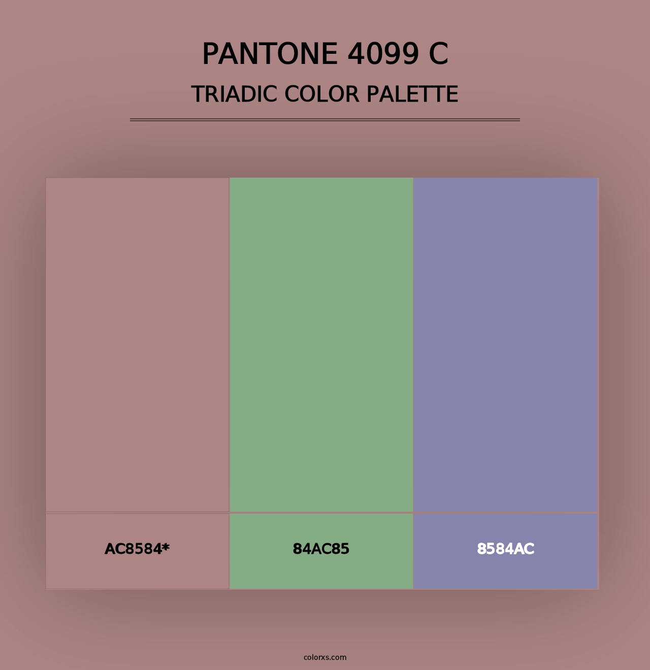 PANTONE 4099 C - Triadic Color Palette