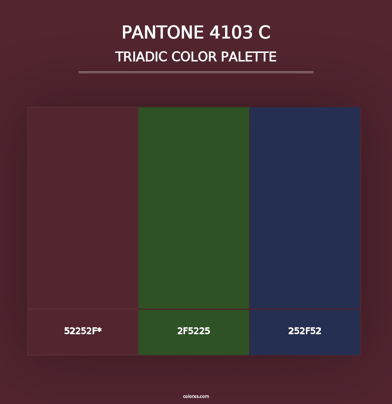 PANTONE 4103 C - Triadic Color Palette