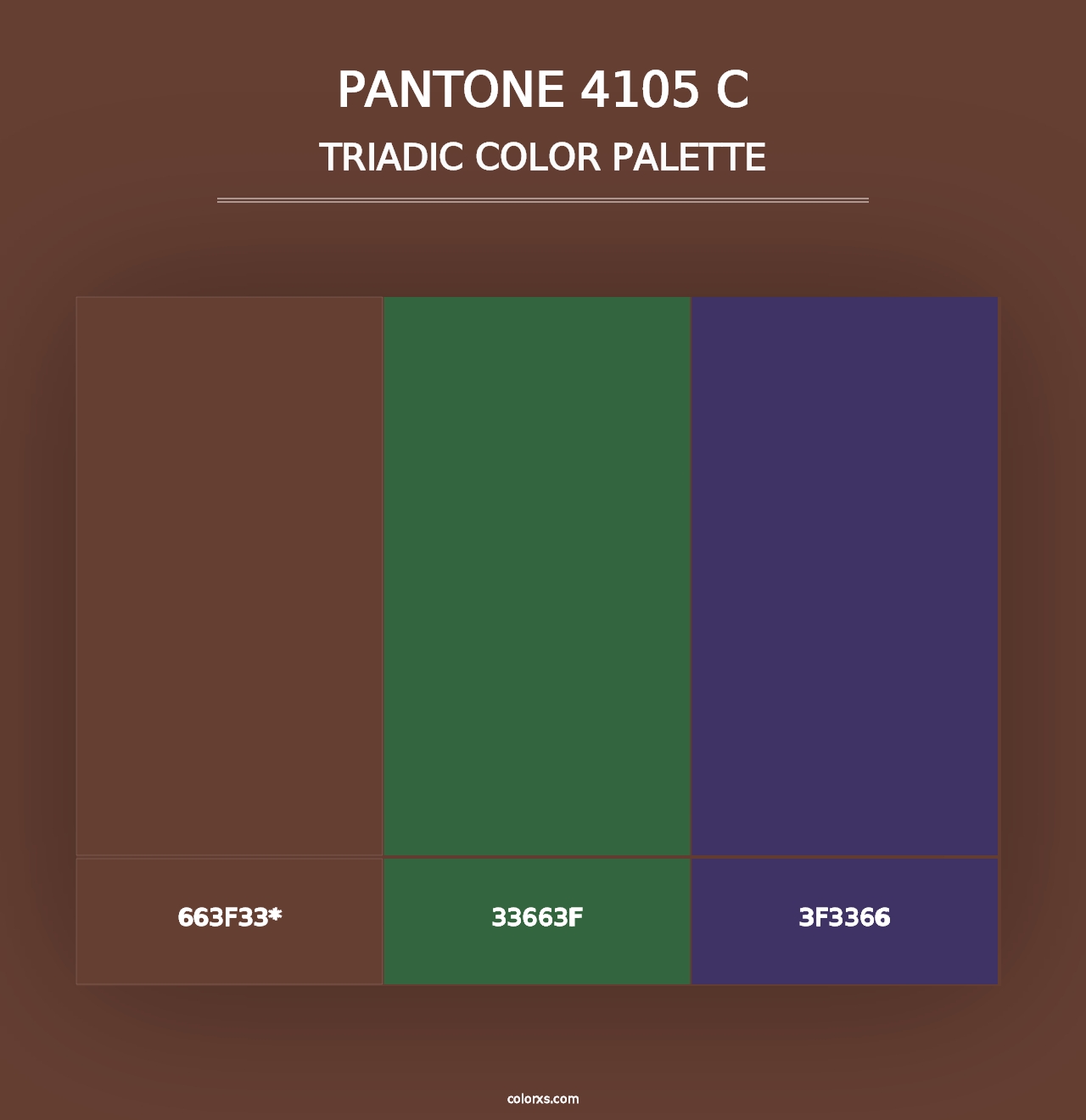 PANTONE 4105 C - Triadic Color Palette