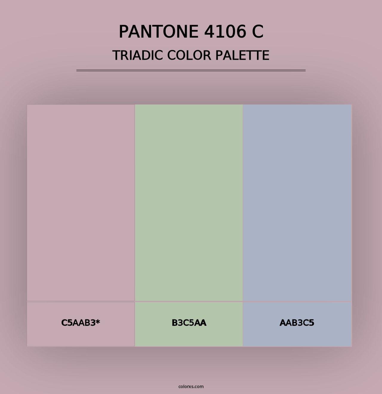 PANTONE 4106 C - Triadic Color Palette