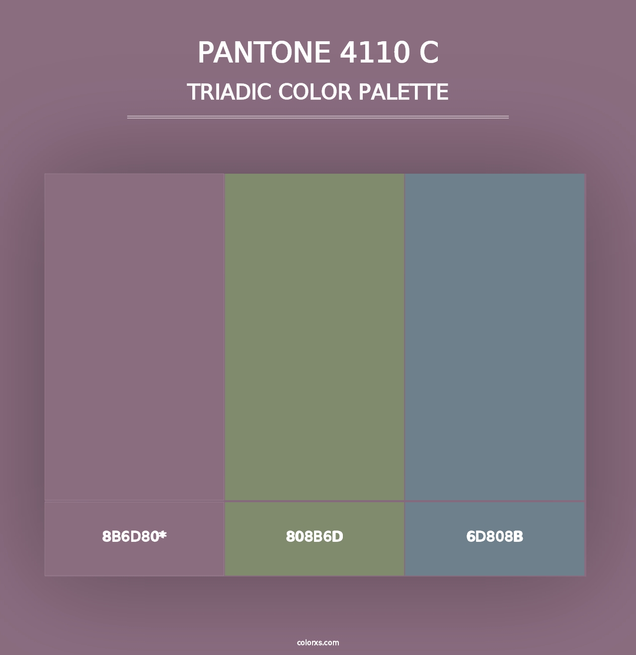 PANTONE 4110 C - Triadic Color Palette