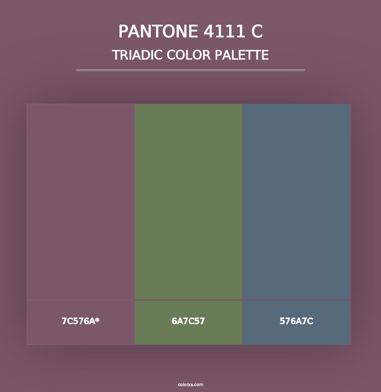 PANTONE 4111 C - Triadic Color Palette