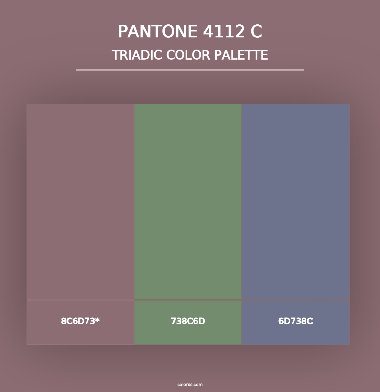 PANTONE 4112 C - Triadic Color Palette