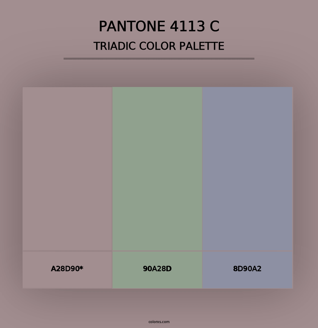 PANTONE 4113 C - Triadic Color Palette