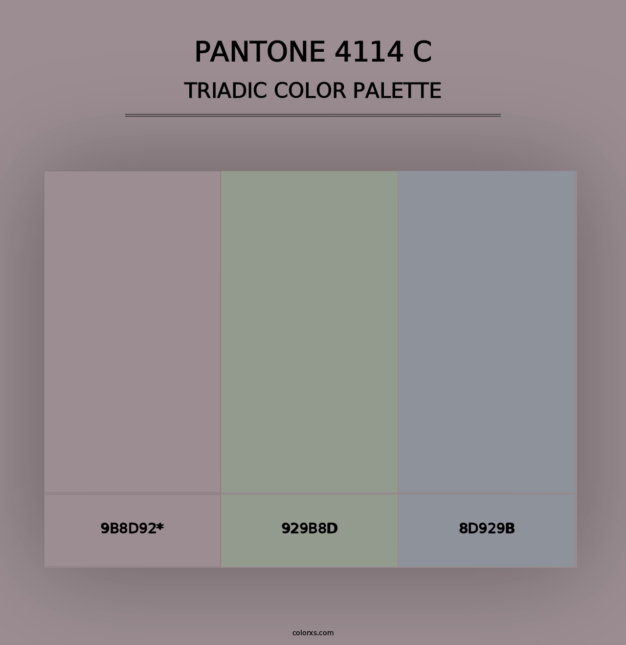 PANTONE 4114 C - Triadic Color Palette