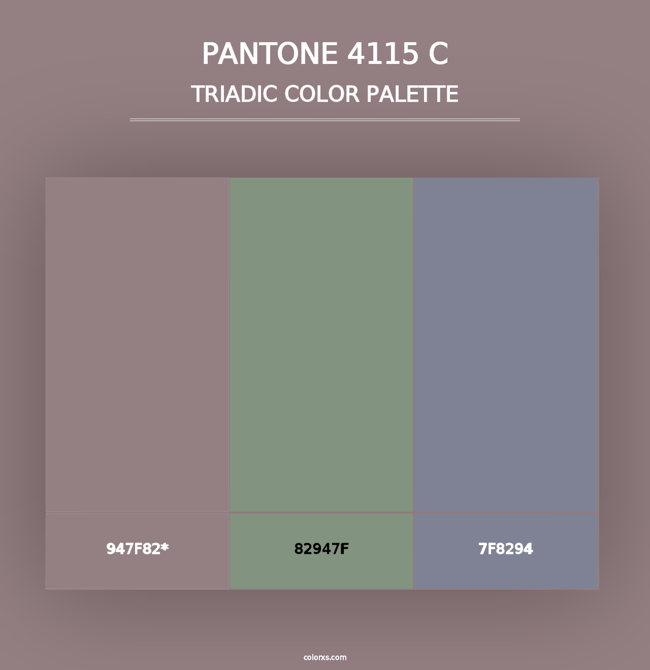 PANTONE 4115 C - Triadic Color Palette