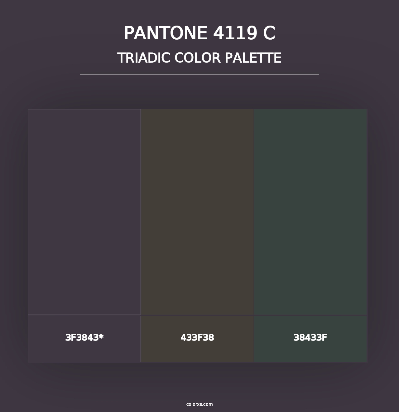 PANTONE 4119 C - Triadic Color Palette