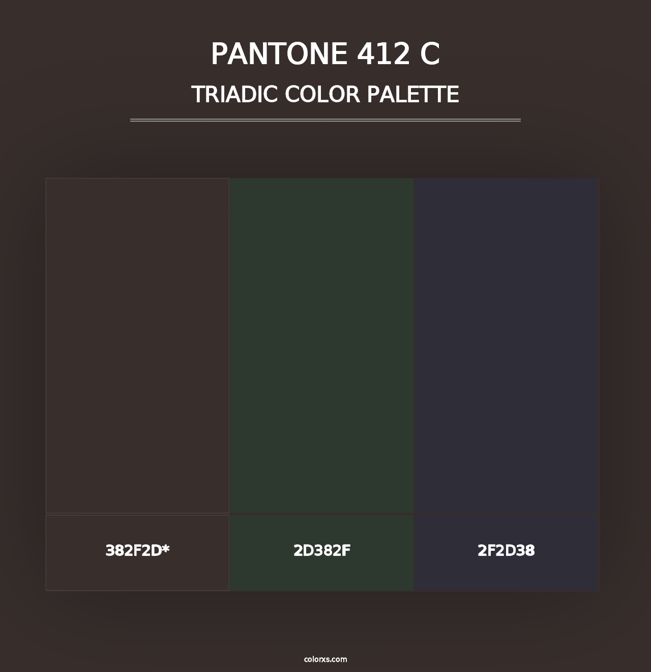 PANTONE 412 C - Triadic Color Palette