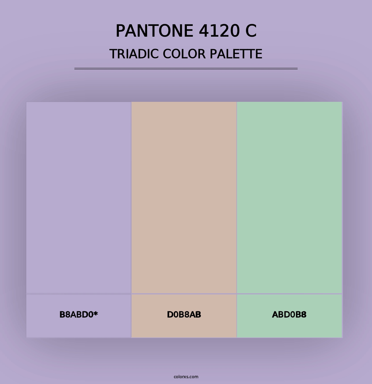 PANTONE 4120 C - Triadic Color Palette