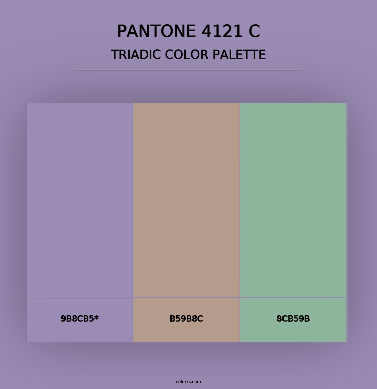 PANTONE 4121 C - Triadic Color Palette