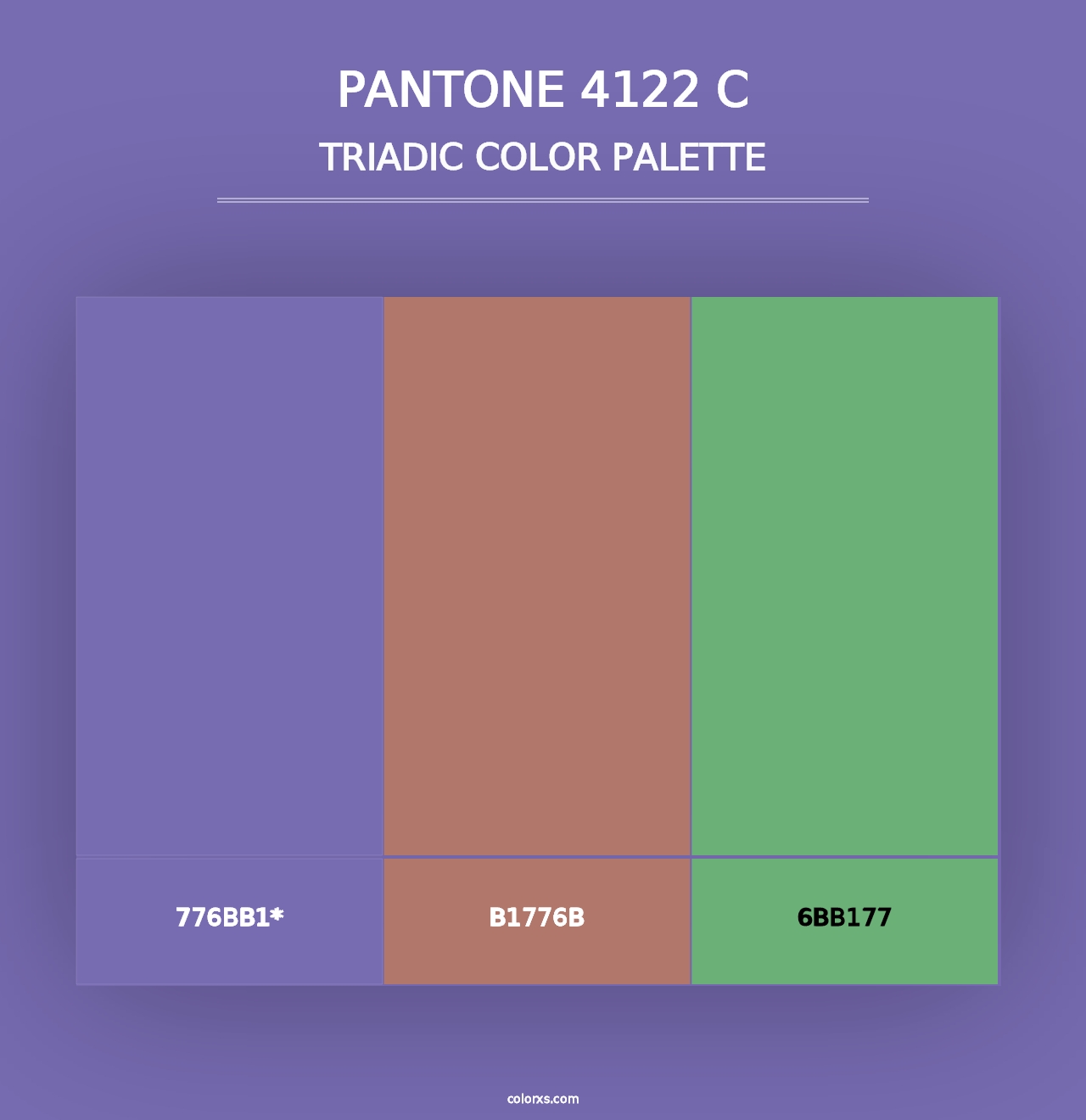 PANTONE 4122 C - Triadic Color Palette