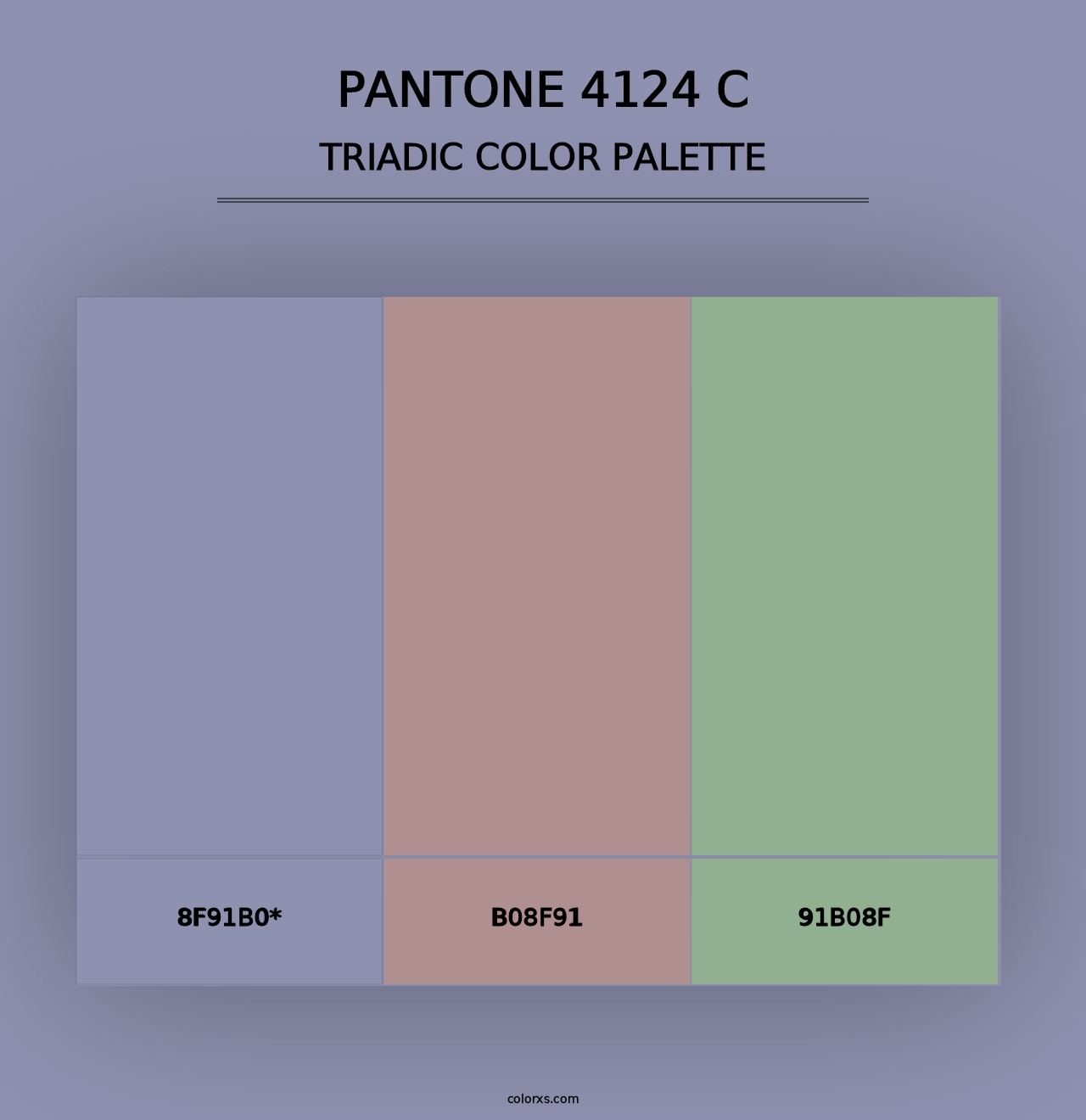 PANTONE 4124 C - Triadic Color Palette