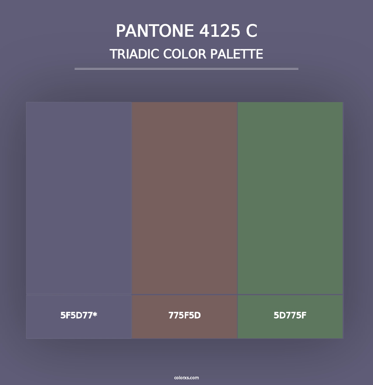 PANTONE 4125 C - Triadic Color Palette