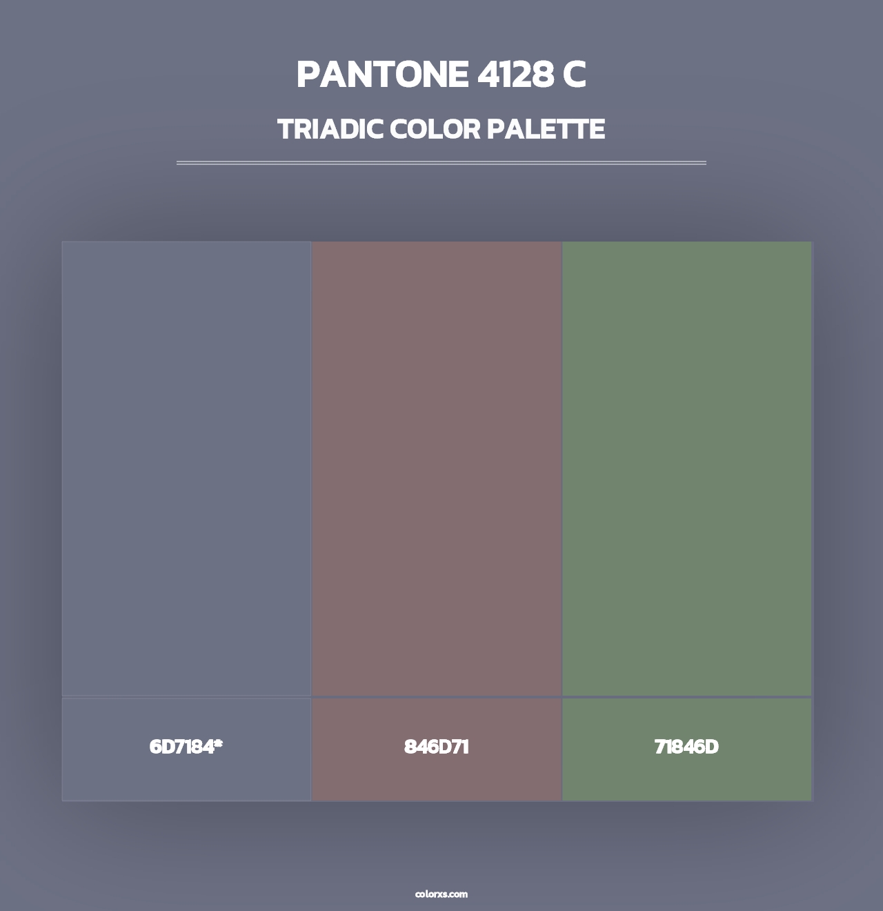 PANTONE 4128 C - Triadic Color Palette