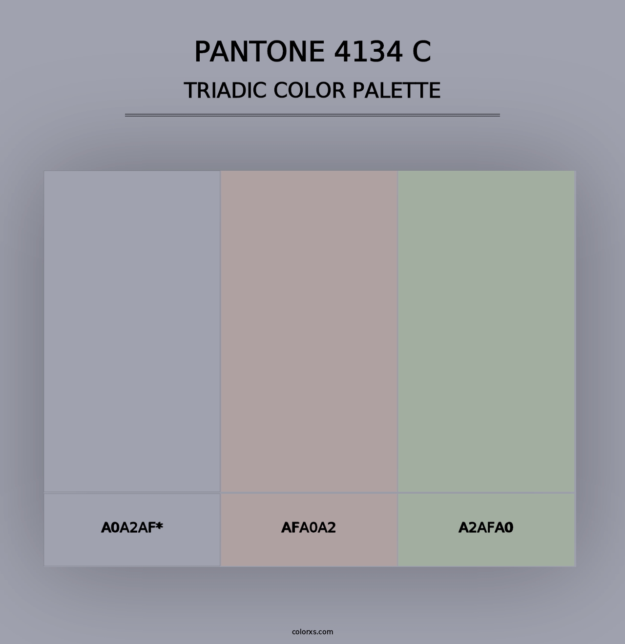 PANTONE 4134 C - Triadic Color Palette