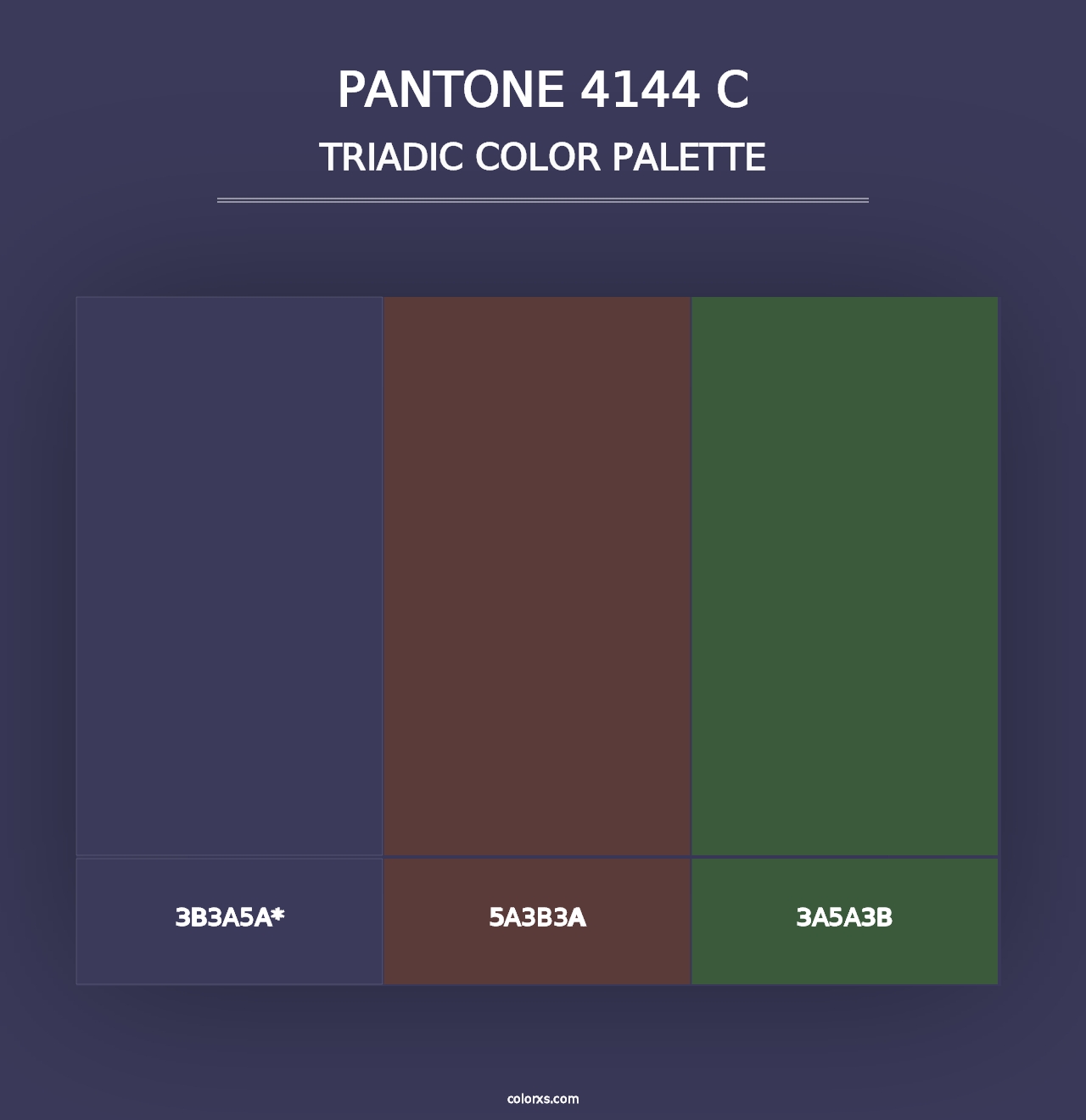 PANTONE 4144 C - Triadic Color Palette