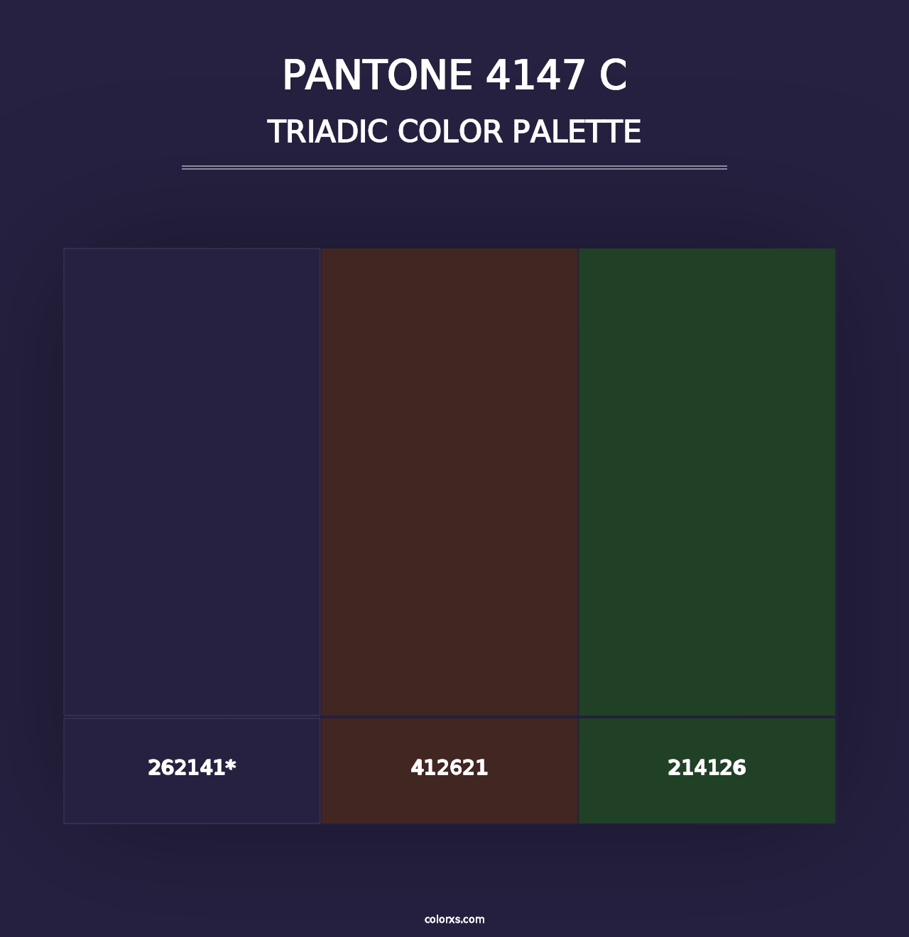 PANTONE 4147 C - Triadic Color Palette