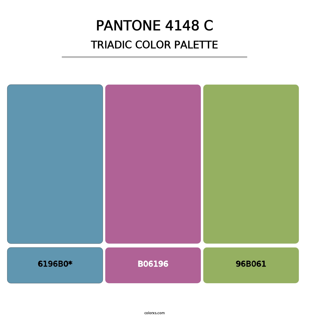 PANTONE 4148 C - Triadic Color Palette