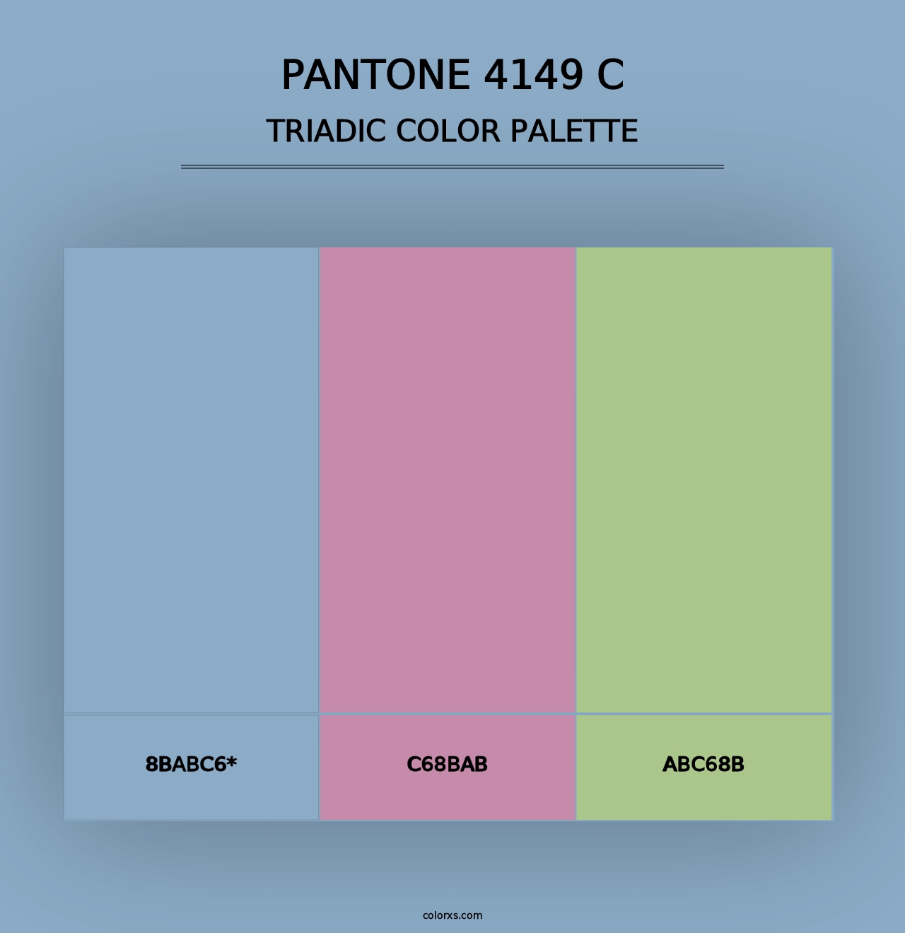 PANTONE 4149 C - Triadic Color Palette