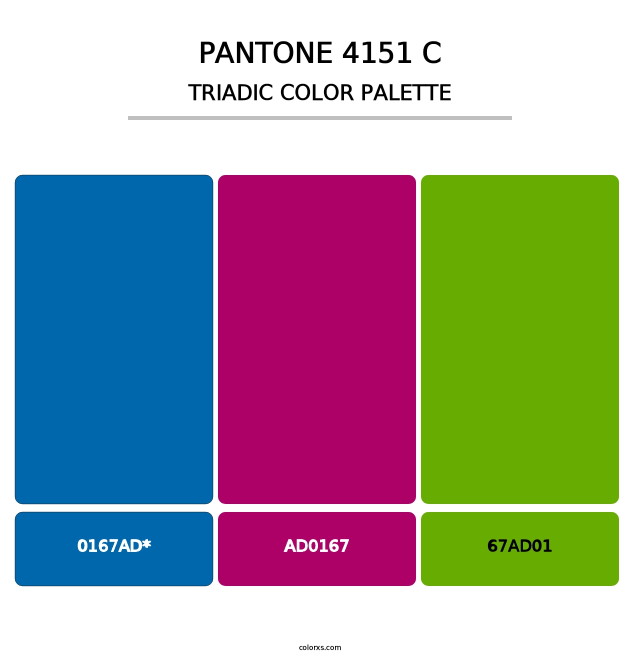 PANTONE 4151 C - Triadic Color Palette