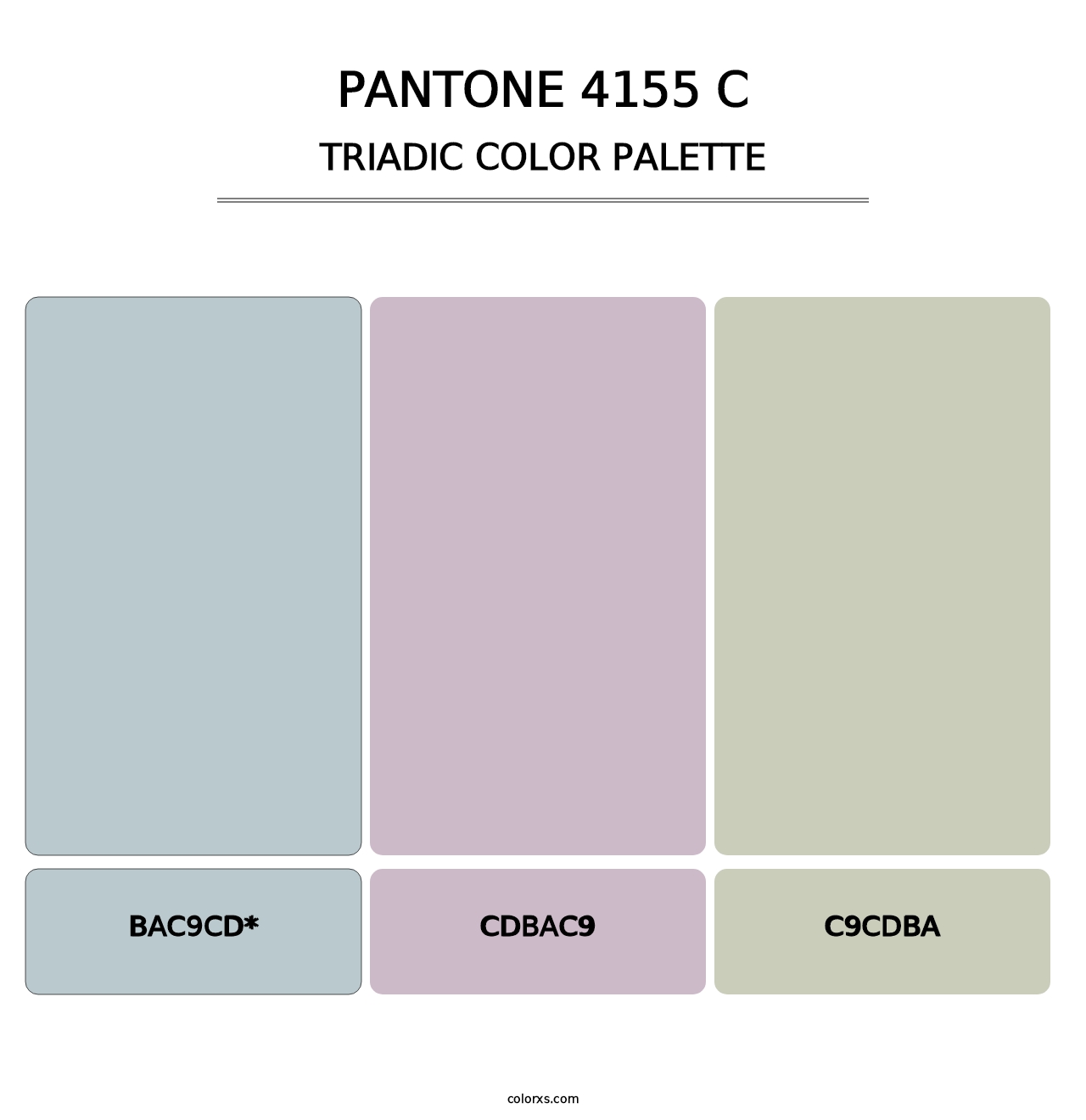 PANTONE 4155 C - Triadic Color Palette