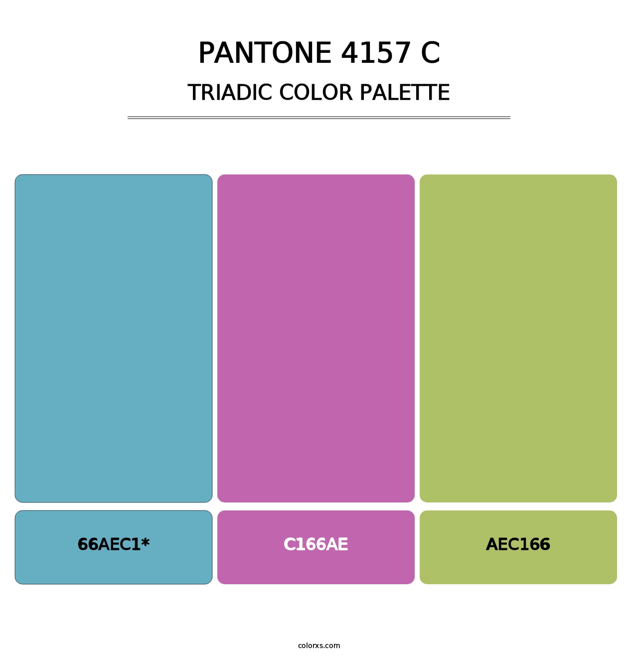 PANTONE 4157 C - Triadic Color Palette