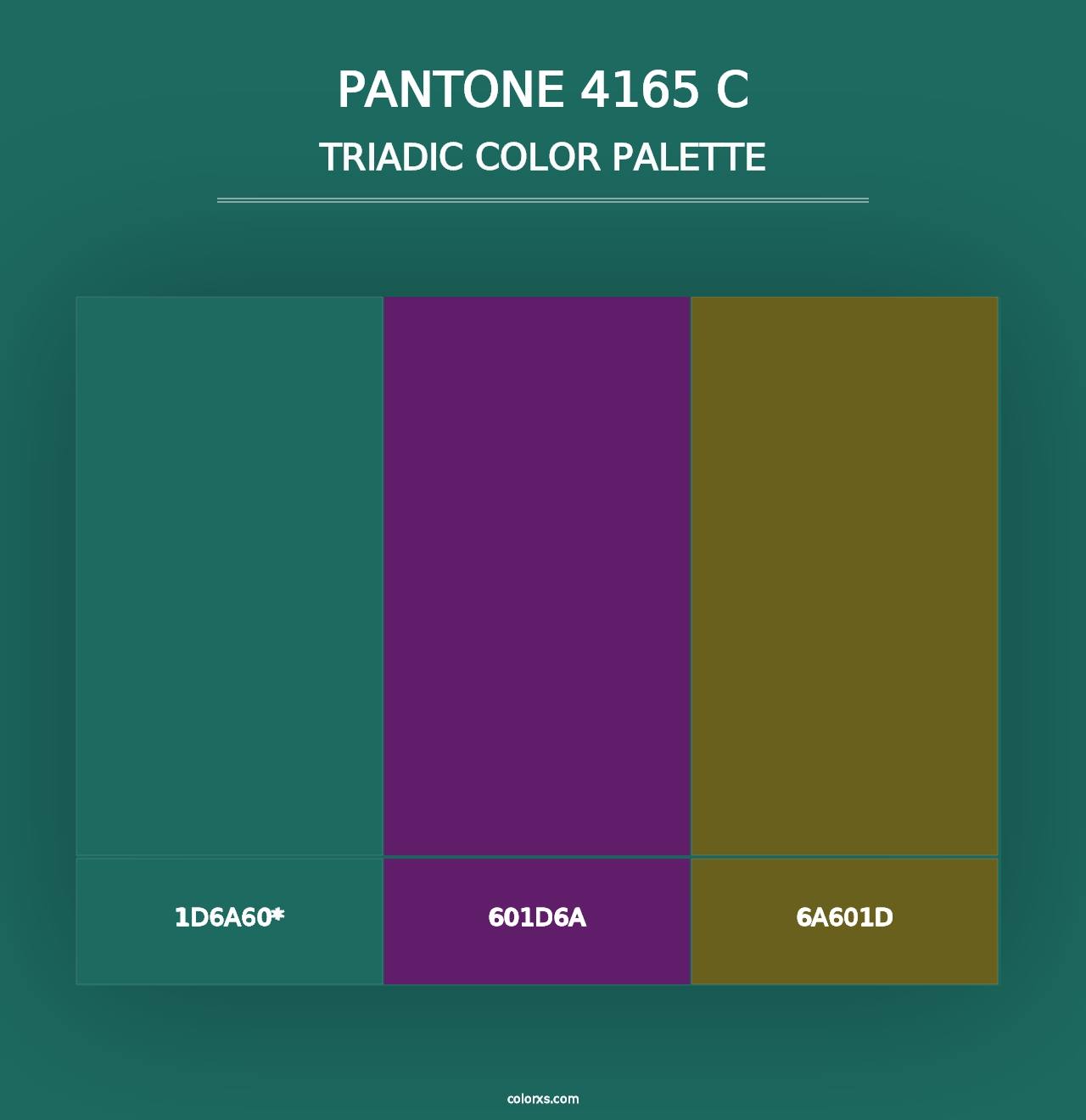 PANTONE 4165 C - Triadic Color Palette