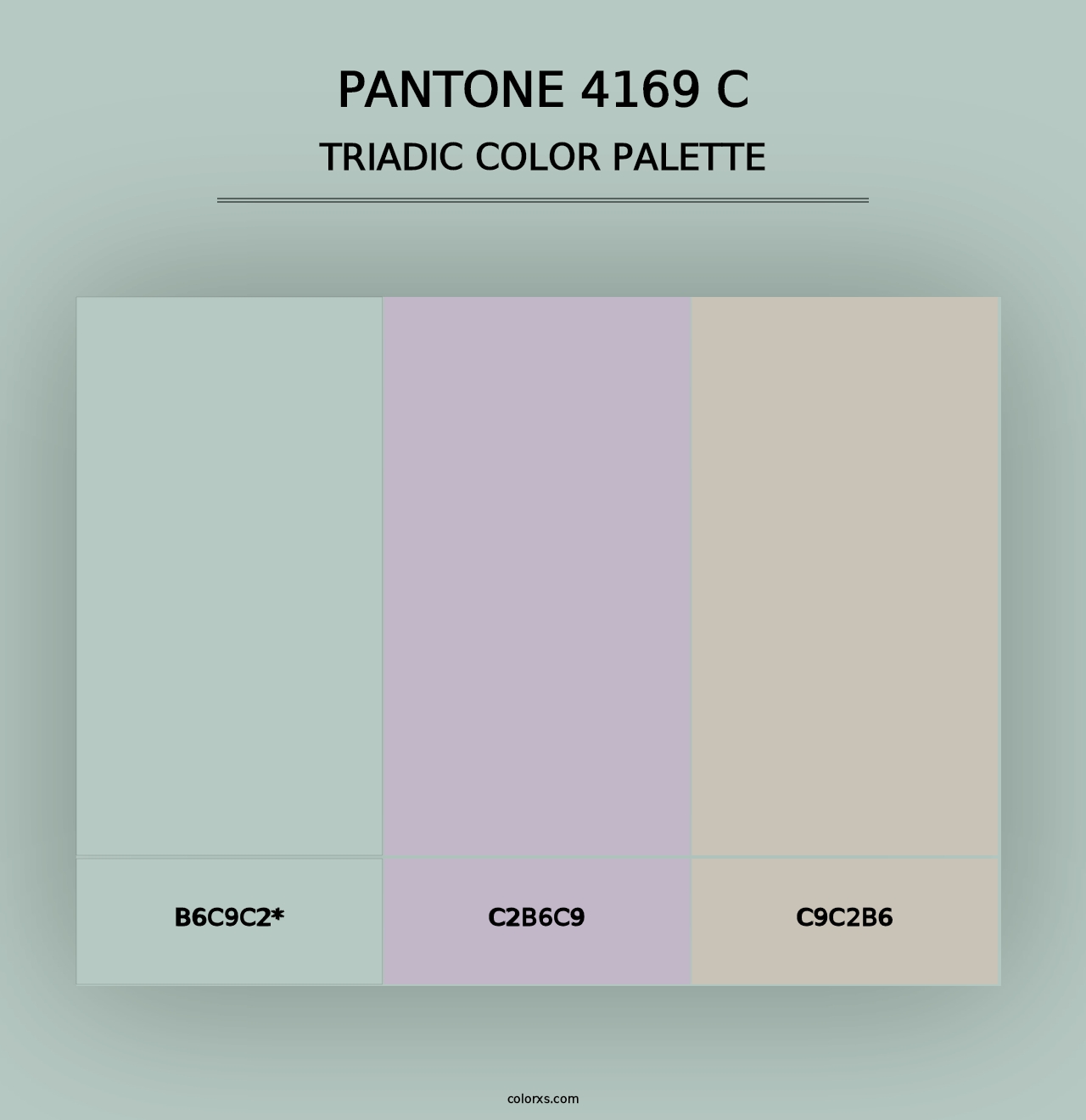 PANTONE 4169 C - Triadic Color Palette