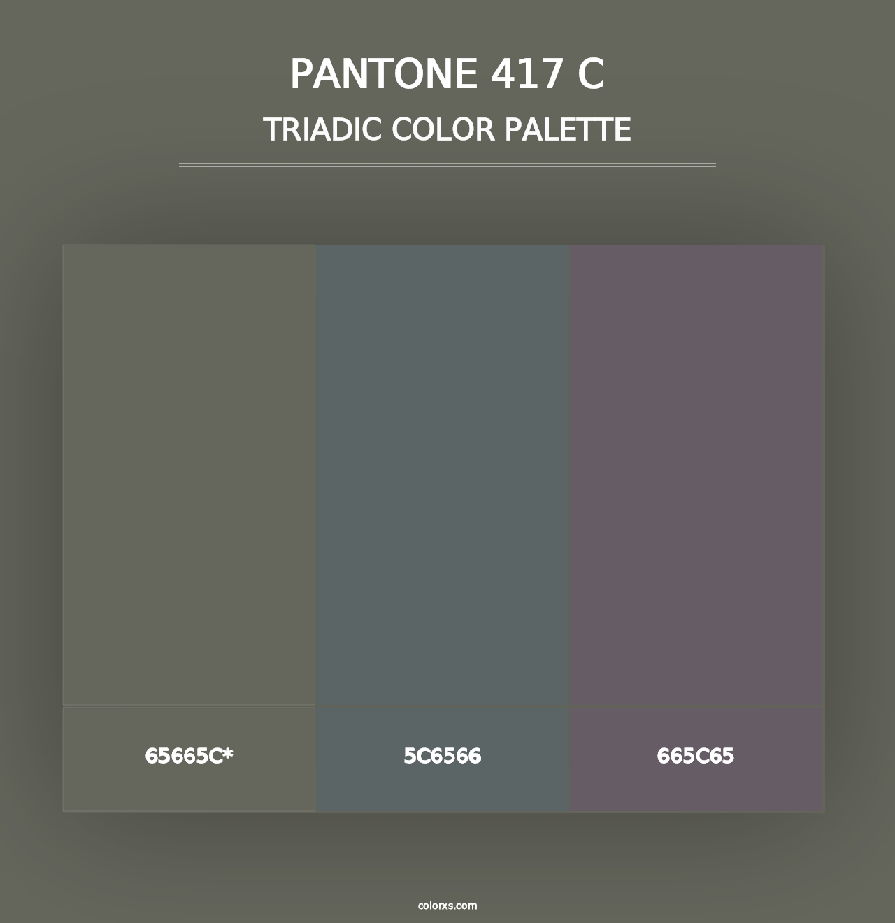 PANTONE 417 C - Triadic Color Palette