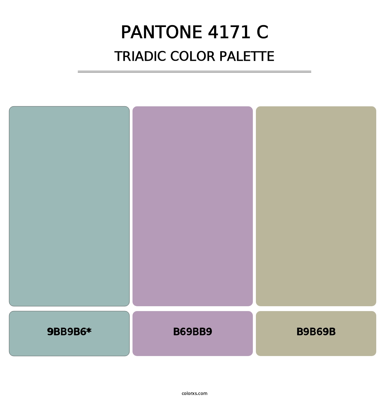 PANTONE 4171 C - Triadic Color Palette