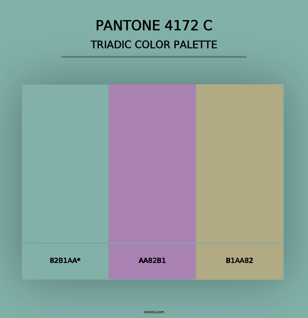 PANTONE 4172 C - Triadic Color Palette