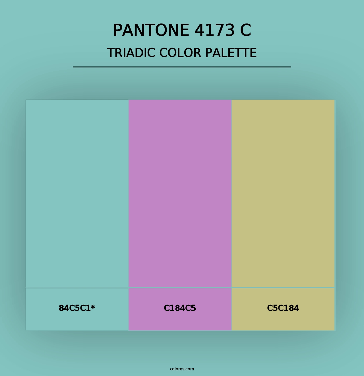 PANTONE 4173 C - Triadic Color Palette