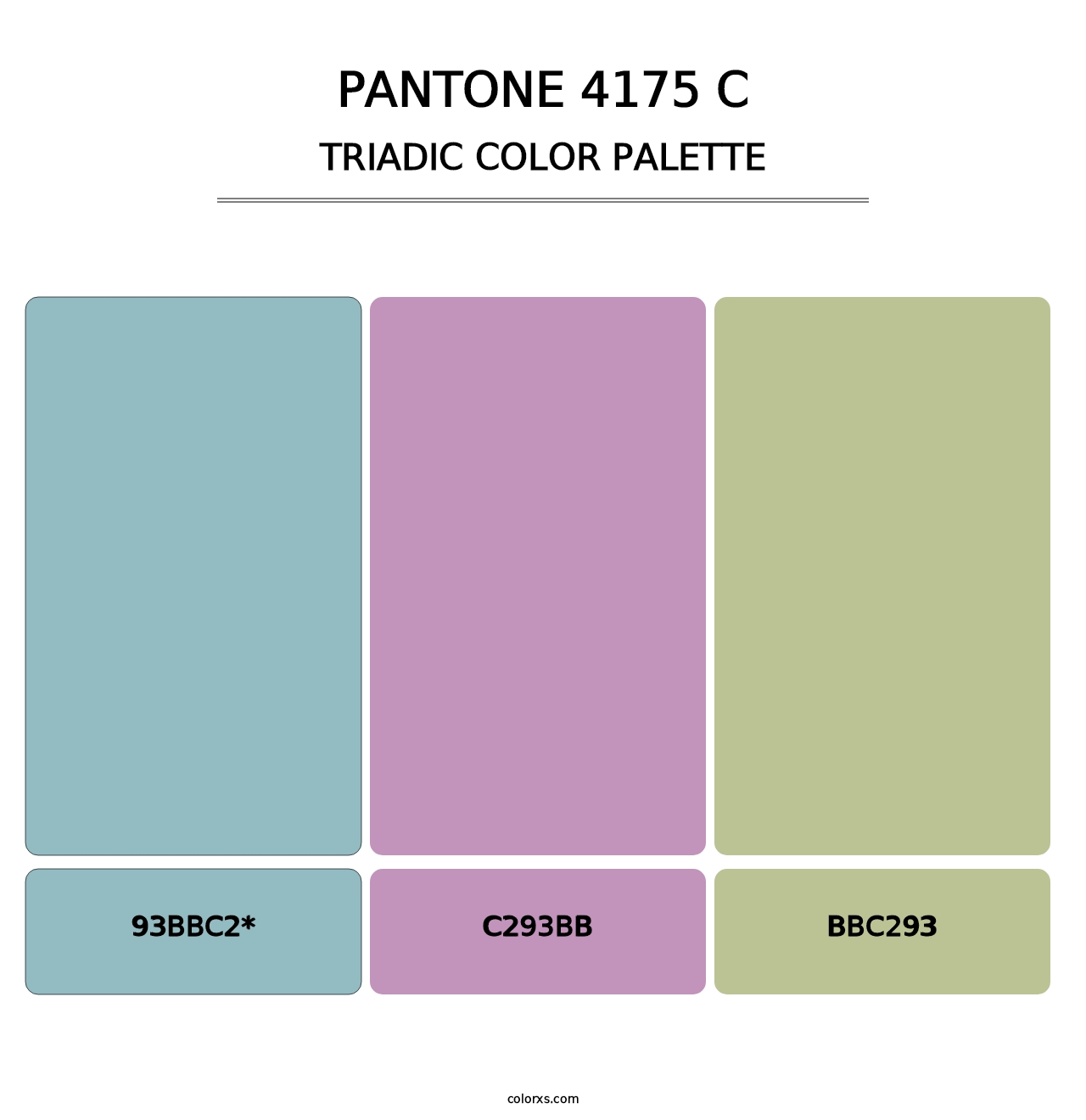 PANTONE 4175 C - Triadic Color Palette