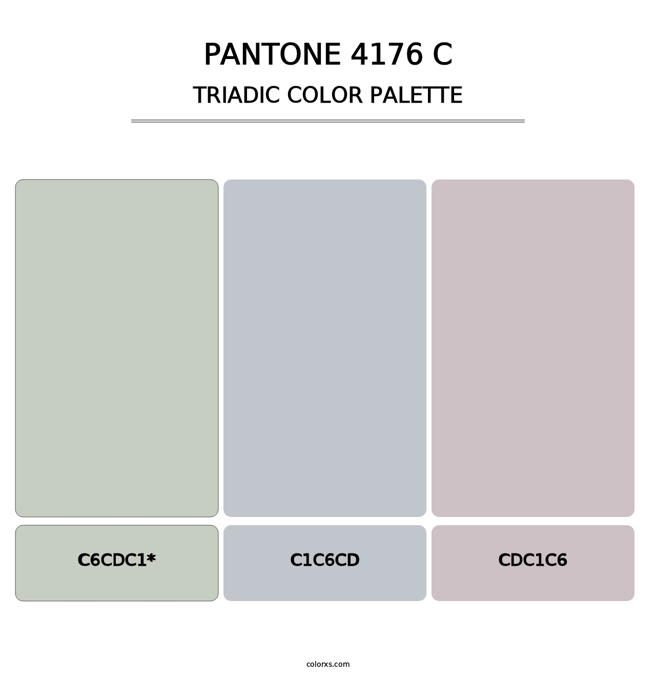 PANTONE 4176 C - Triadic Color Palette