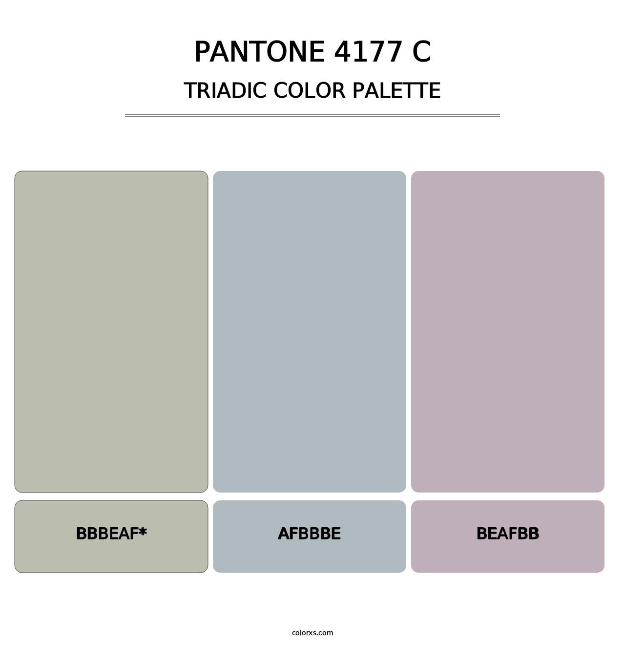 PANTONE 4177 C - Triadic Color Palette