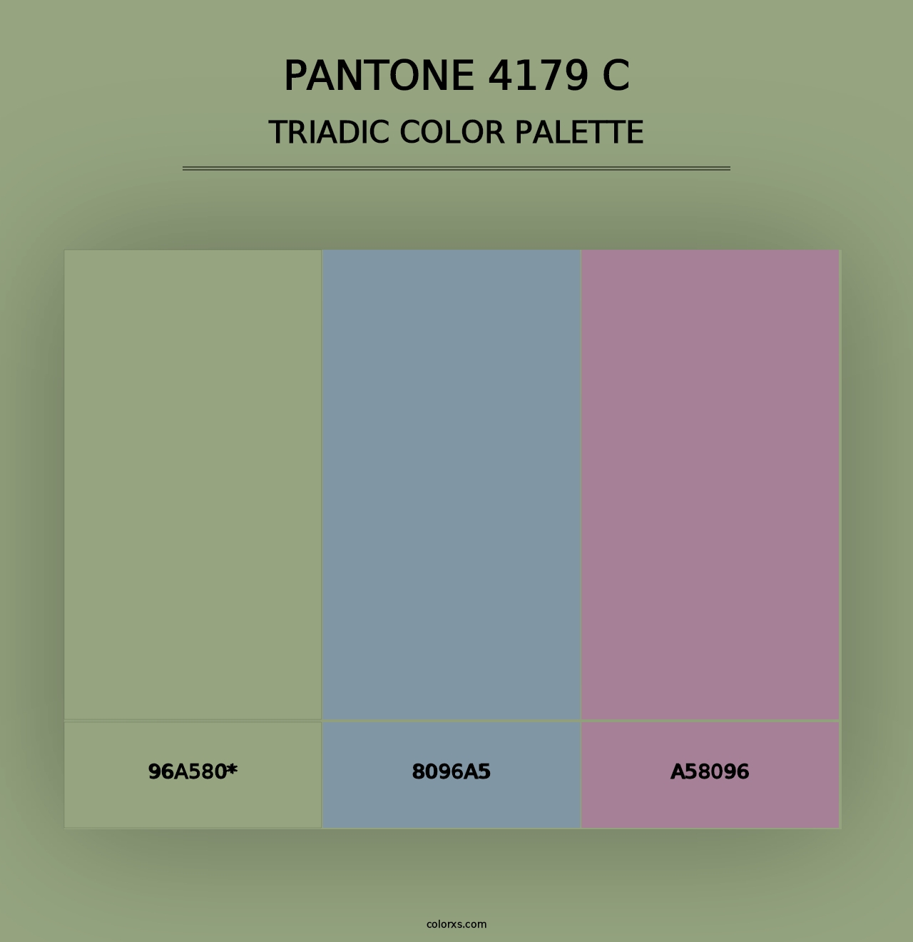 PANTONE 4179 C - Triadic Color Palette