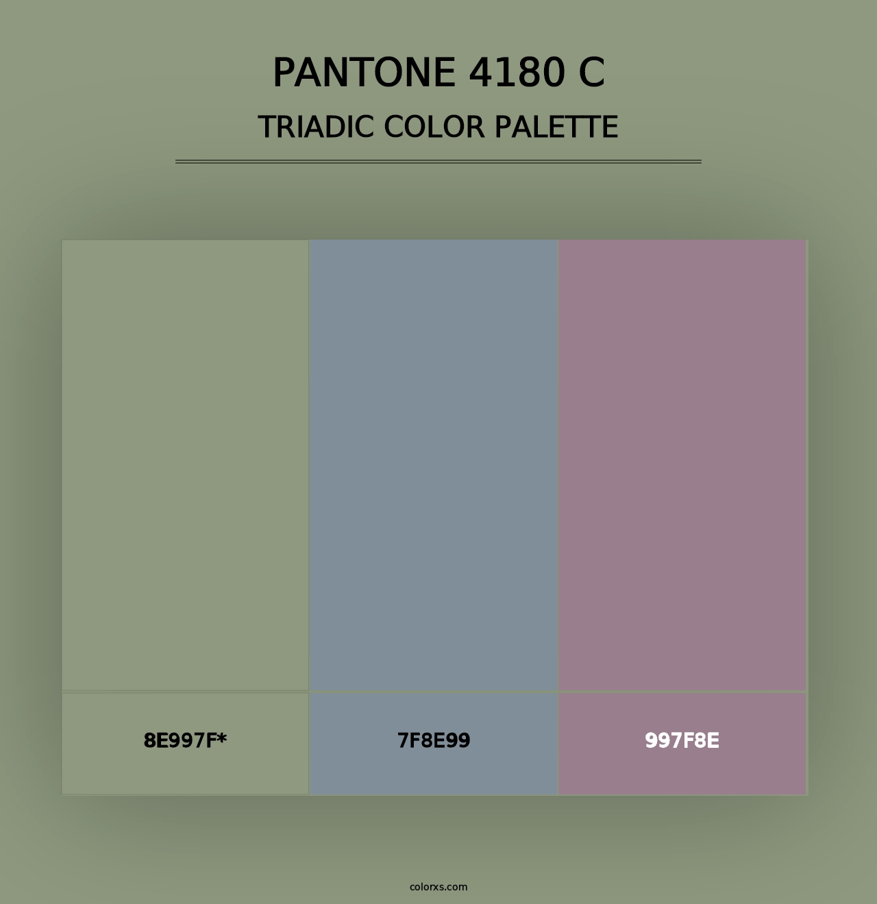 PANTONE 4180 C - Triadic Color Palette