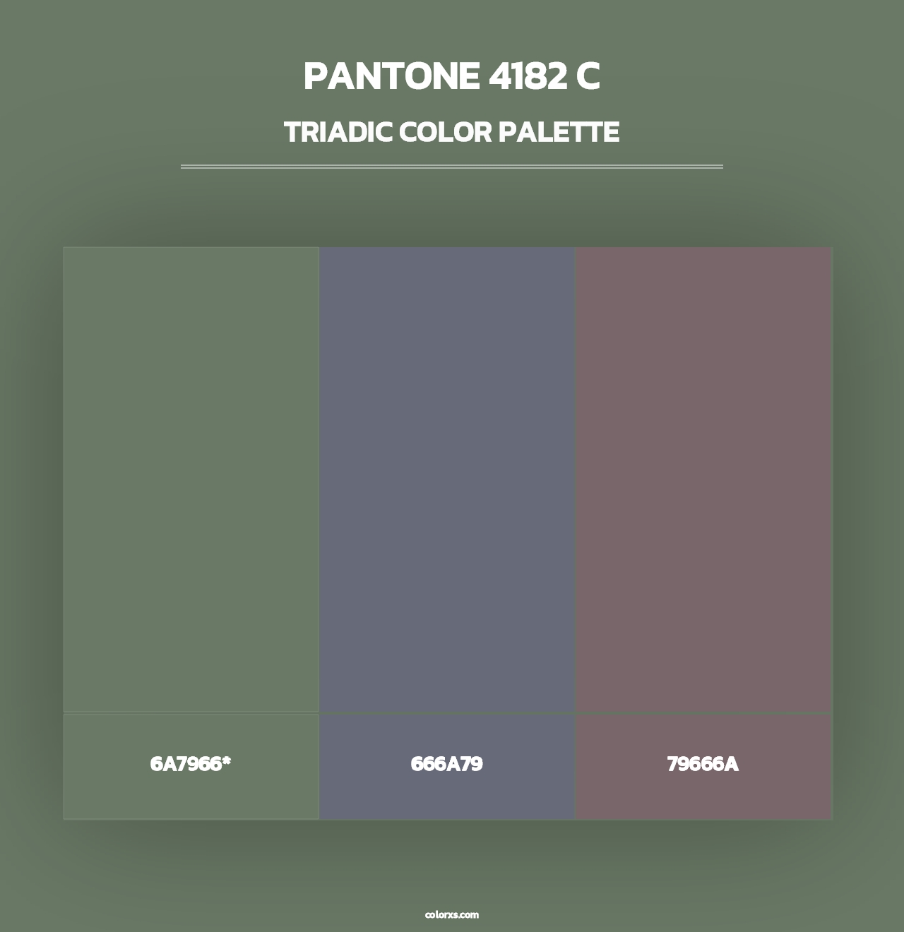 PANTONE 4182 C - Triadic Color Palette