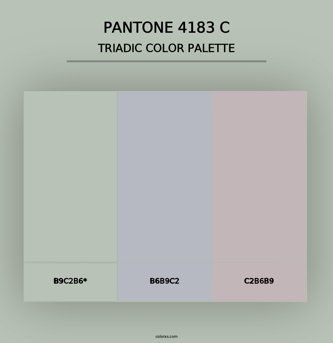 PANTONE 4183 C - Triadic Color Palette