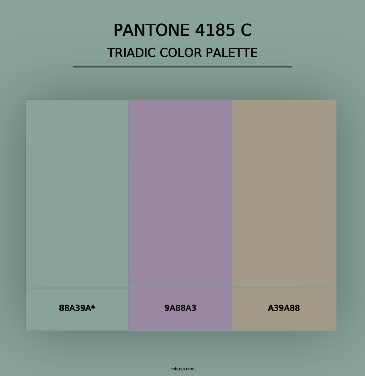 PANTONE 4185 C - Triadic Color Palette