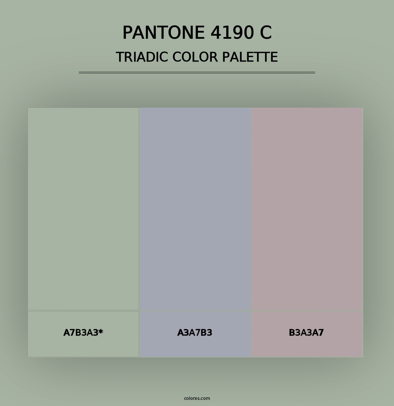 PANTONE 4190 C - Triadic Color Palette