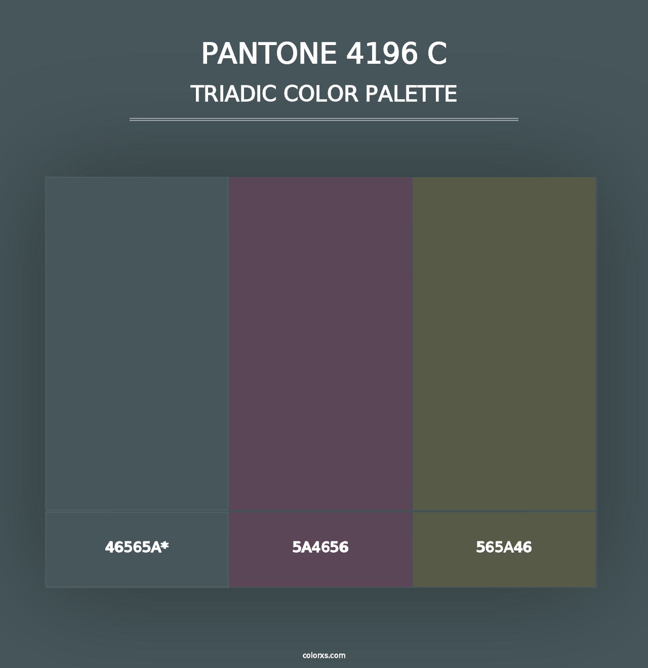 PANTONE 4196 C - Triadic Color Palette